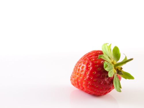 one single strawberry
